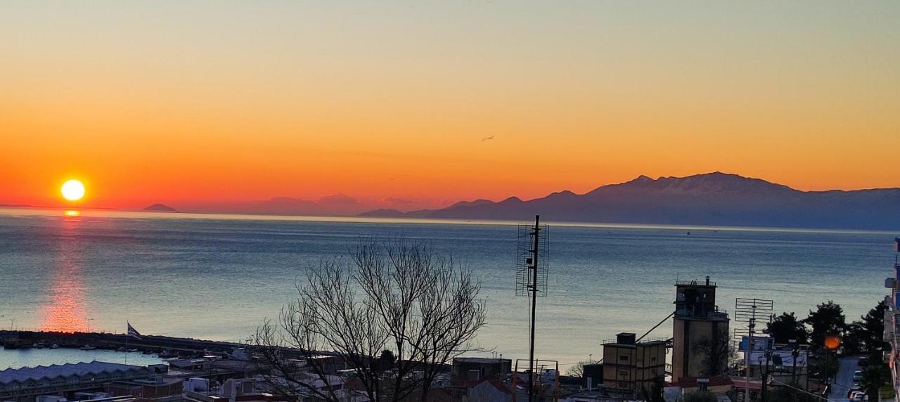 Ferienwohnung Evris House Panoramic Sea View Kavala Exterior foto